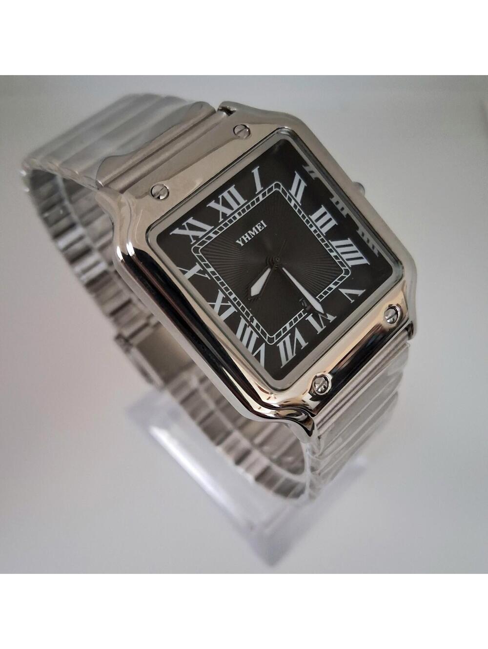 💁🏽‍♂️ Men's Luxury Square Dial Stainless Black‎ Watch